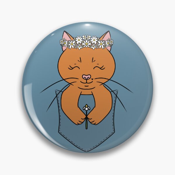Artikelvorschau, Süße Katze in einer Tasche mit Kamille entworfen und verkauft von HugSomeNettles.