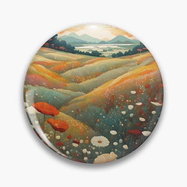 Item preview, Field with wildflowers and sunset,  designed and sold by Coolparrotgirl.