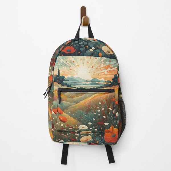 Item preview, Field with wildflowers and sunset, designed and sold by Coolparrotgirl.