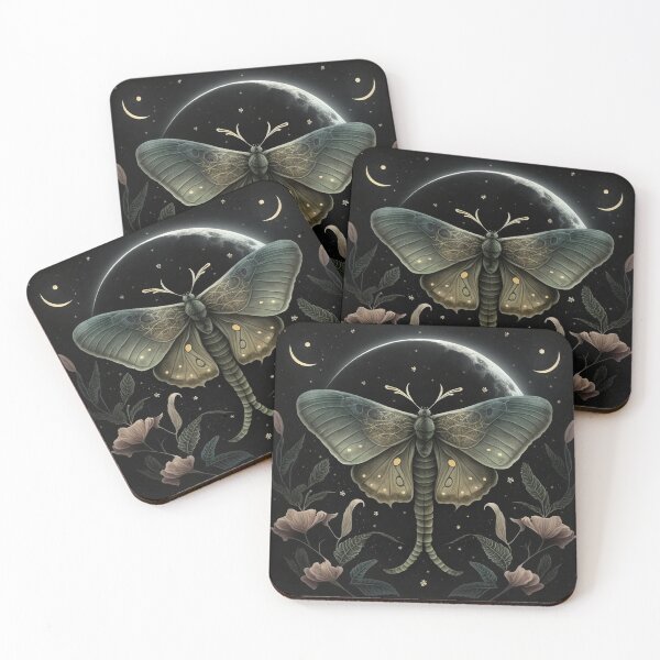 Item preview, Lunar Luminance: Moths in Moonlight designed and sold by Celestial Charm Co.