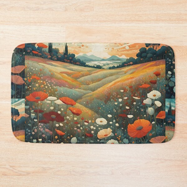 Item preview, Field with wildflowers and sunset,  designed and sold by Coolparrotgirl.