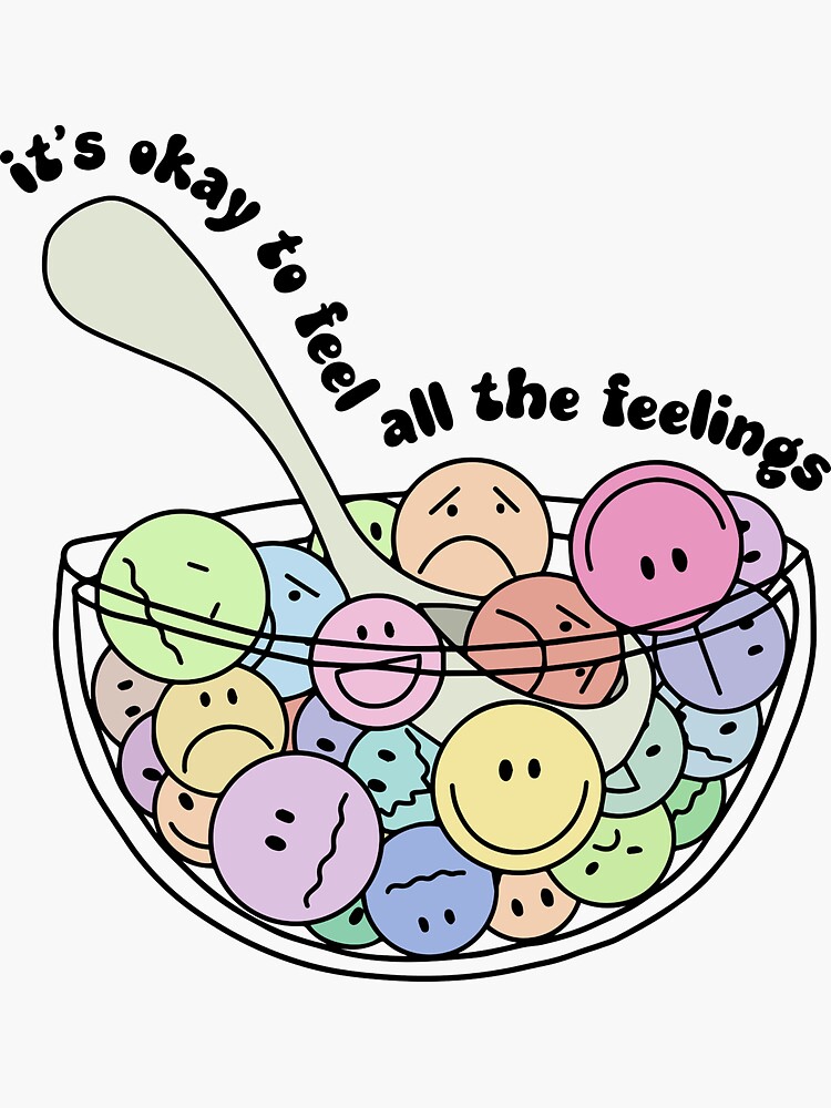 Thumbnail 3 of 3, Sticker, It's Okay To Feel All The Feels, ABA Therapist, Speech Therapy, BCBA, Mental Health, RBT, AAC designed and sold by behindthefacts.