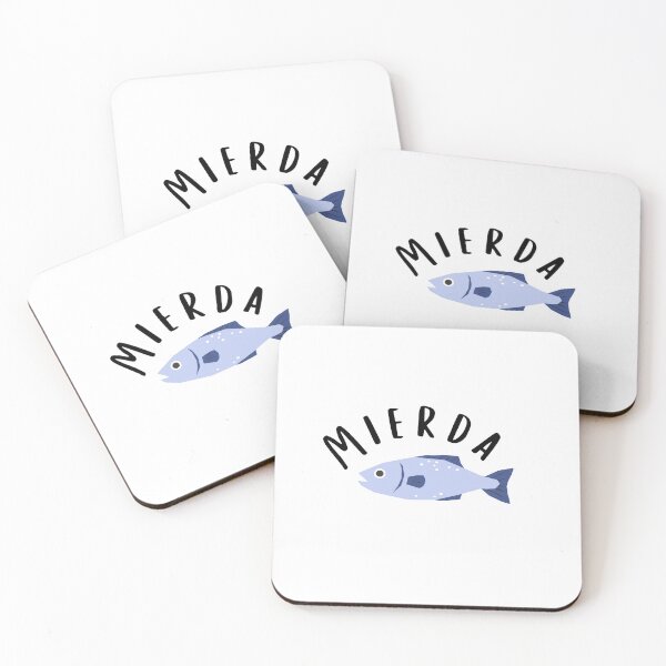 Item preview, Mierda Fish Spanish Funny Curse Jaded Fish Illustration designed and sold by franzandsabina.