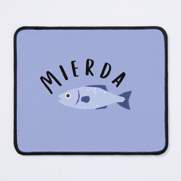 Item preview, Mierda Fish Spanish Funny Curse Jaded Fish Illustration designed and sold by franzandsabina.