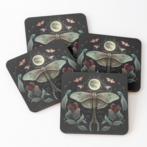 Item preview, Lunar Luminance: Moths in Moonlight designed and sold by Celestial Charm Co.