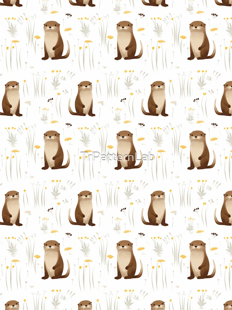 Thumbnail 5 of 5, iPhone Case, Cute otters pattern designed and sold by TrPatternLab.