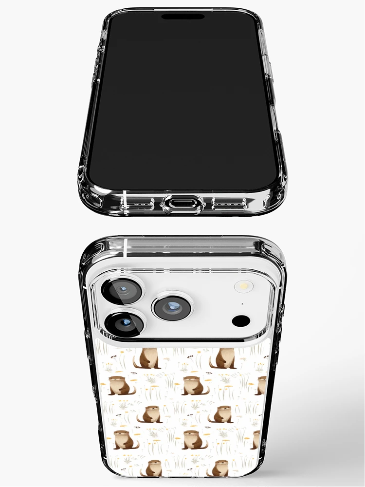 Thumbnail 3 of 5, iPhone Case, Cute otters pattern designed and sold by TrPatternLab.