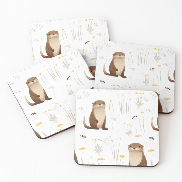 Item preview, Cute otters pattern designed and sold by TrPatternLab.