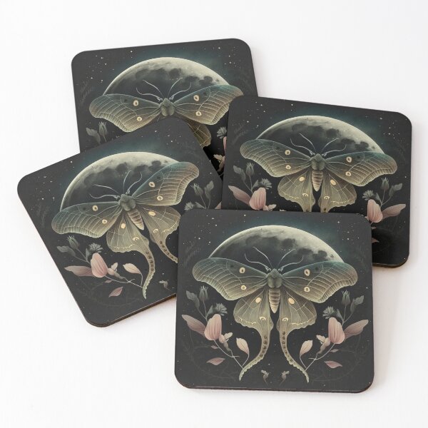 Item preview, Lunar Luminance: Moths in Moonlight designed and sold by Celestial Charm Co.