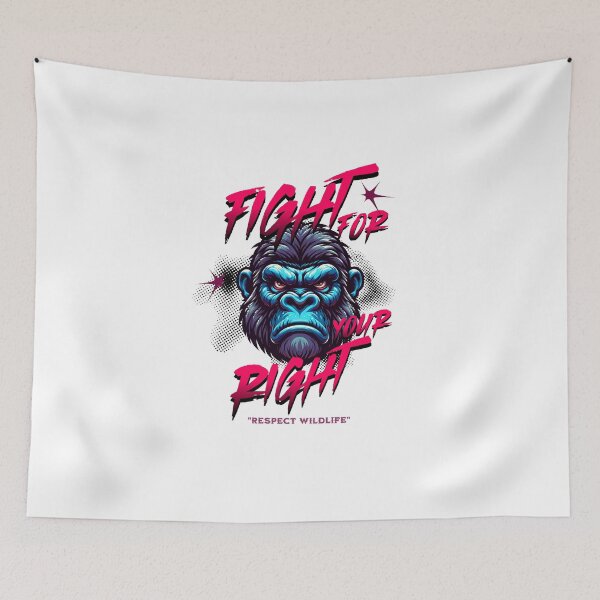 Item preview, Fight for your right respect wildlife Gorilla. designed and sold by INKNIK.