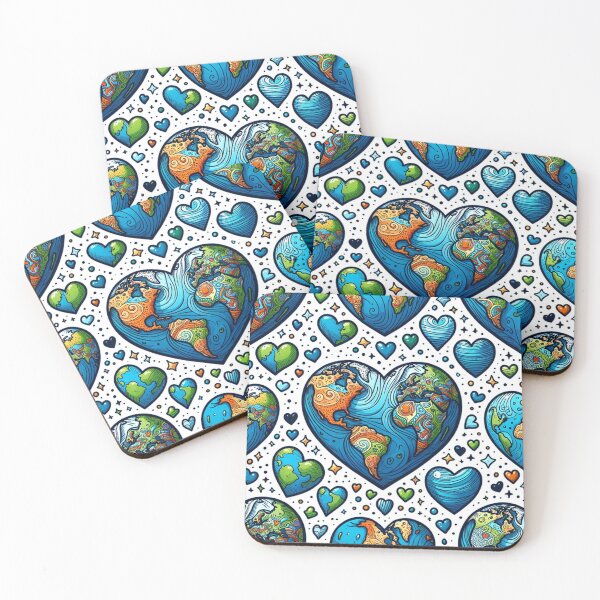 Item preview, Planetary Affection Earth Heart Pattern designed and sold by GracePaigePlaza.