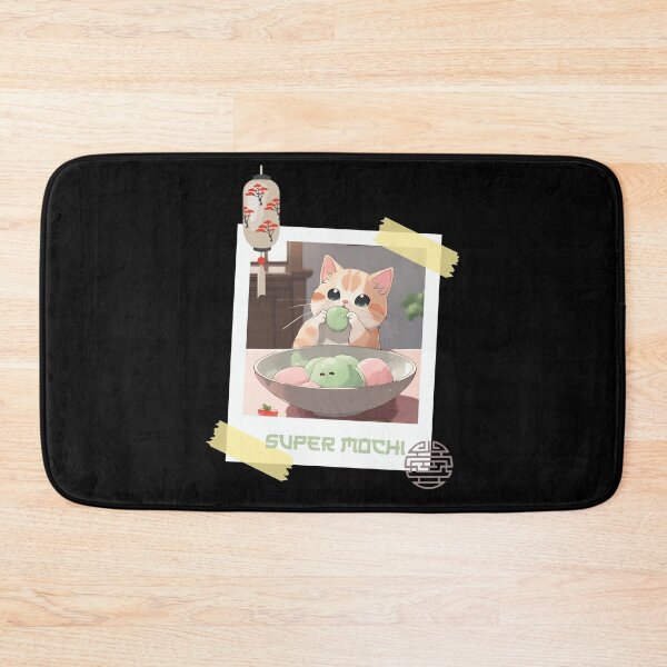 Item preview, Super Cute and Adorable Cat Eating Mochi Japan Kawaii | Japanese food Mochi Tokyo designed and sold by SimpleCosyLifee.