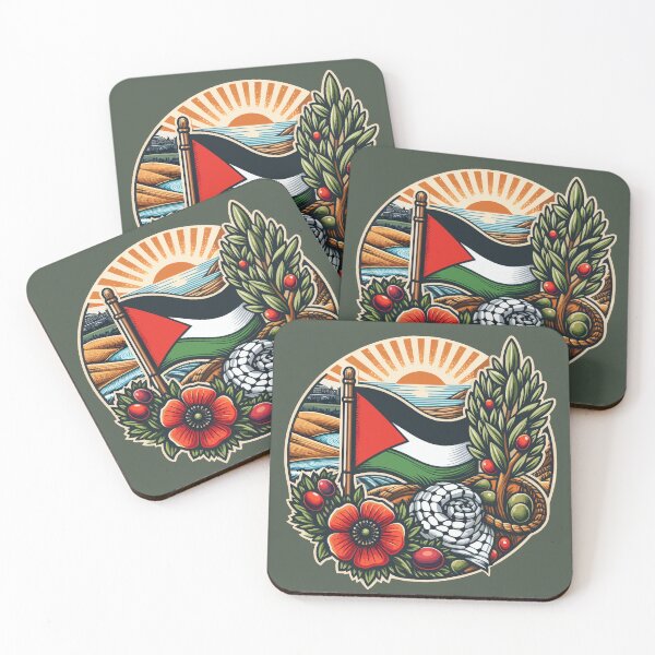Item preview, Palestine Flag keffiyeh olives poppy jordan river mediterranean sea designed and sold by Slice Of Seed.