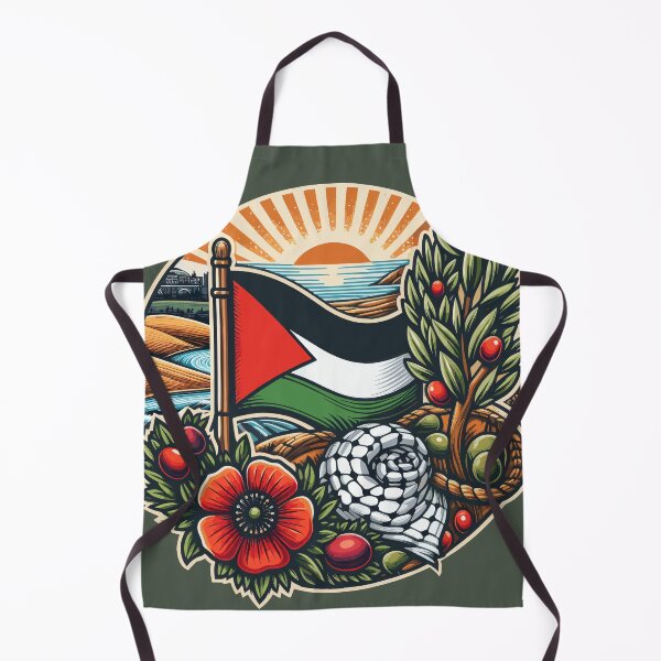 Item preview, Palestine Flag keffiyeh olives poppy jordan river mediterranean sea designed and sold by Slice Of Seed.