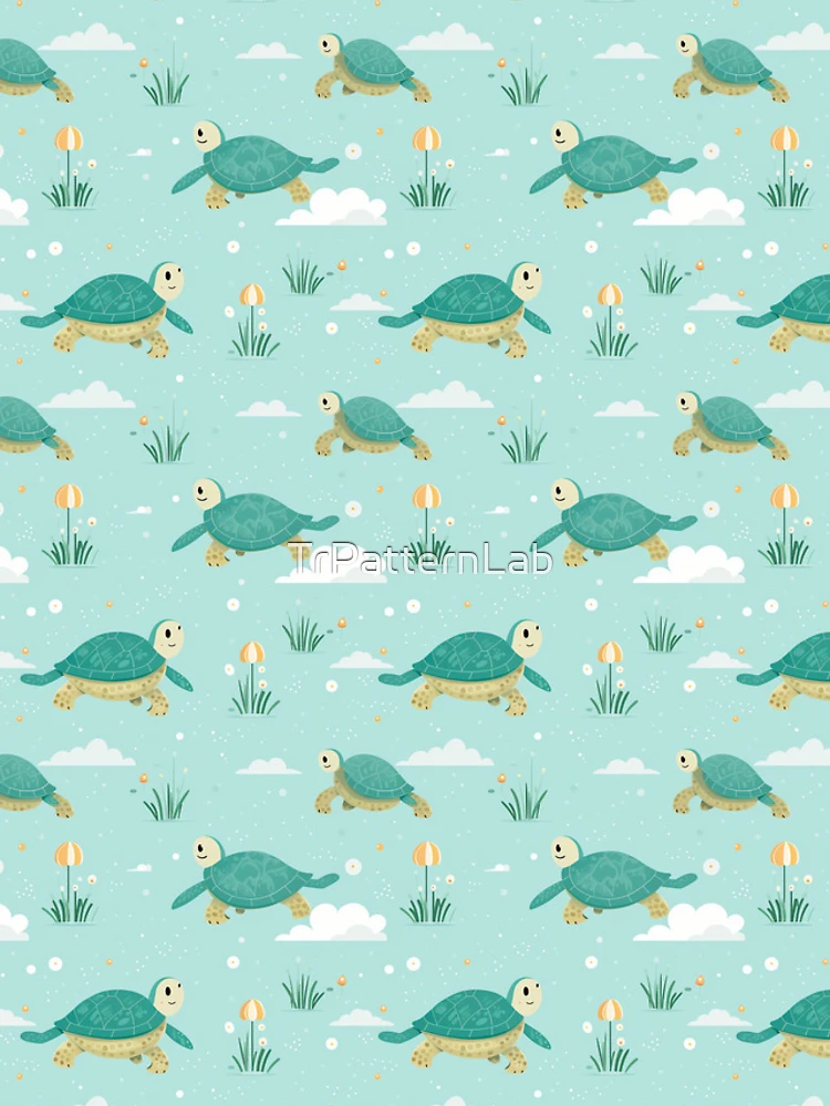 Thumbnail 5 of 5, iPhone Case, Cute Baby turtles pattern designed and sold by TrPatternLab.