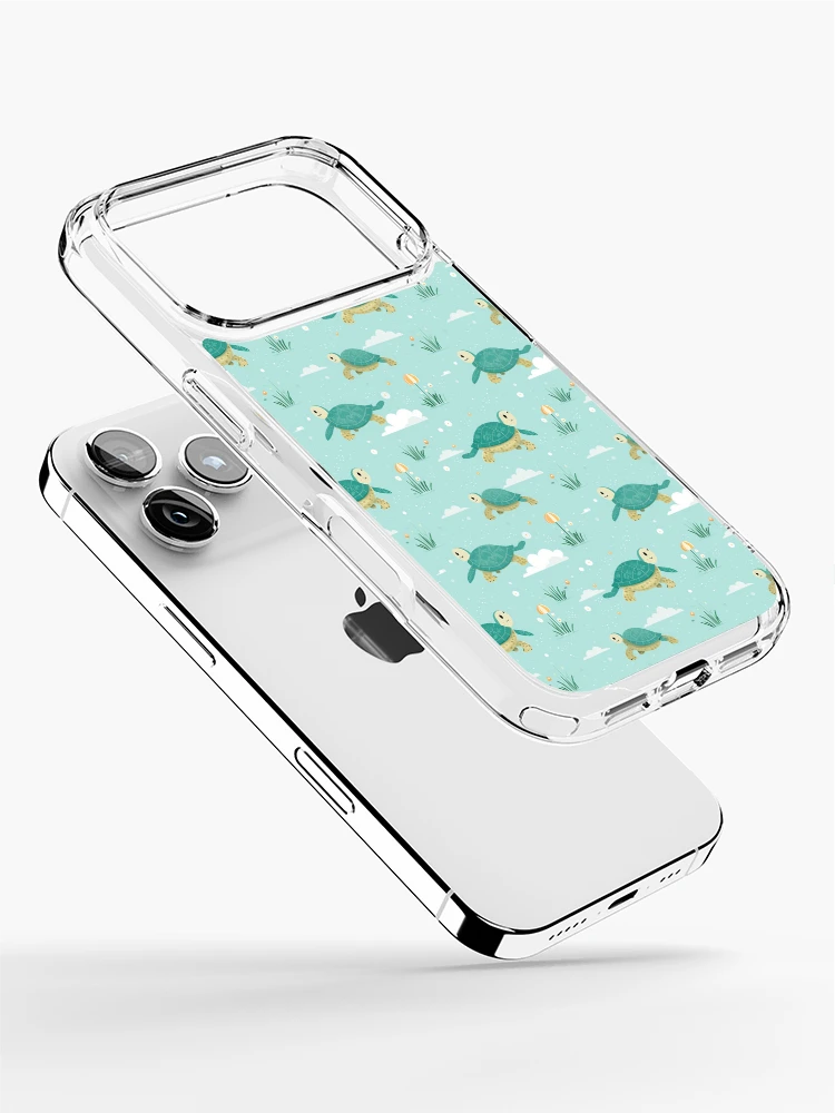 Thumbnail 2 of 5, iPhone Case, Cute Baby turtles pattern designed and sold by TrPatternLab.