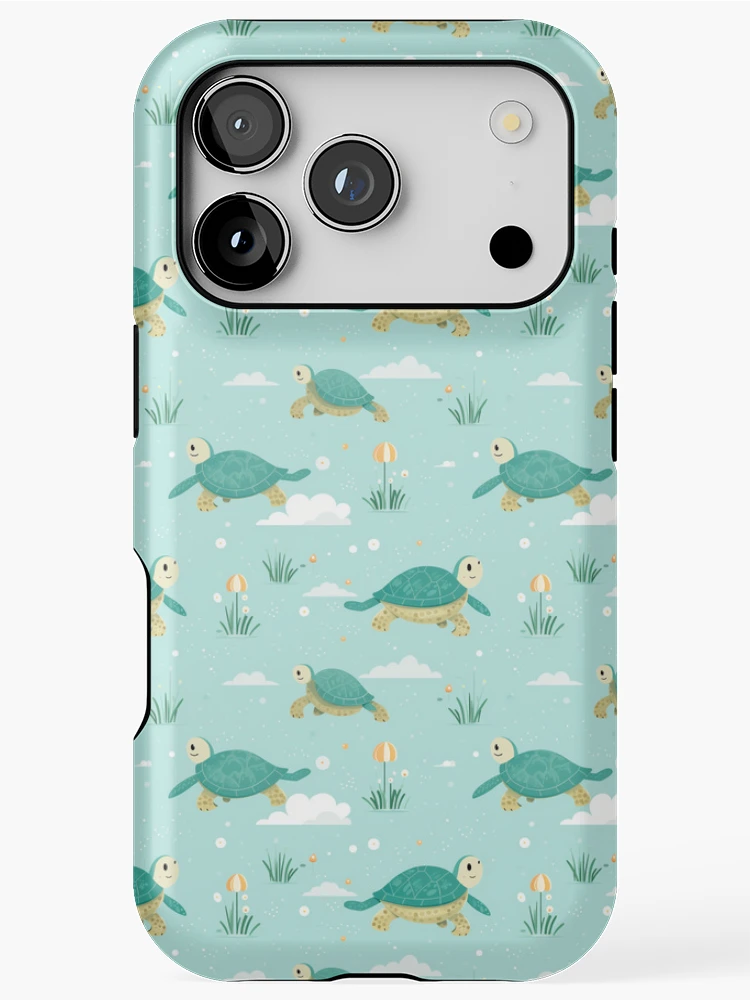 Thumbnail 1 of 4, iPhone Case, Cute Baby turtles pattern designed and sold by TrPatternLab.