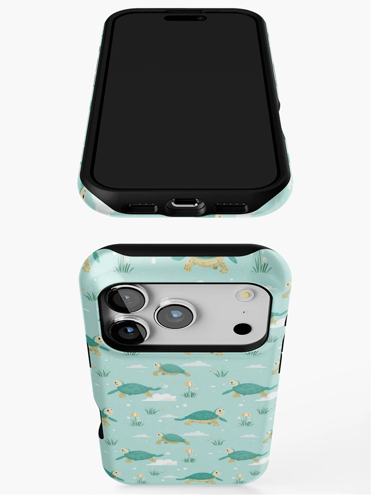 Thumbnail 3 of 4, iPhone Case, Cute Baby turtles pattern designed and sold by TrPatternLab.