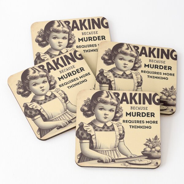 Item preview, Baking because murder requires more thinking - vintage designed and sold by Dominika Farkašová.