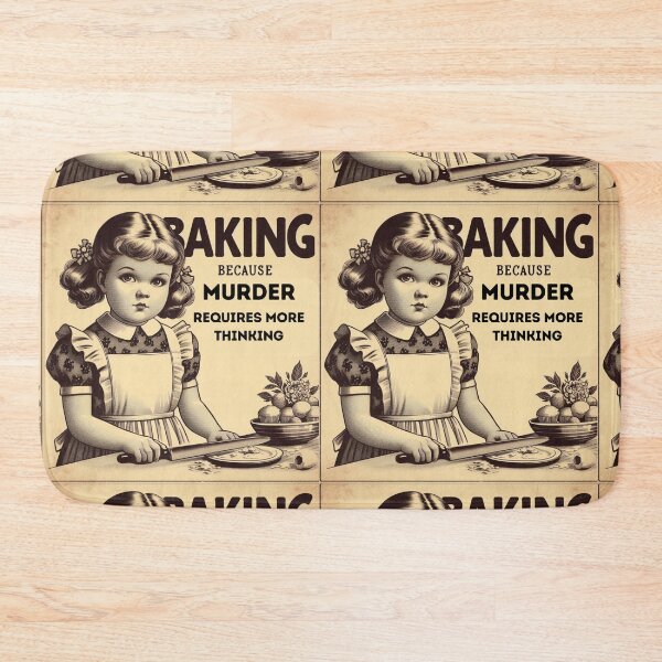 Item preview, Baking because murder requires more thinking - vintage designed and sold by Dominika Farkašová.