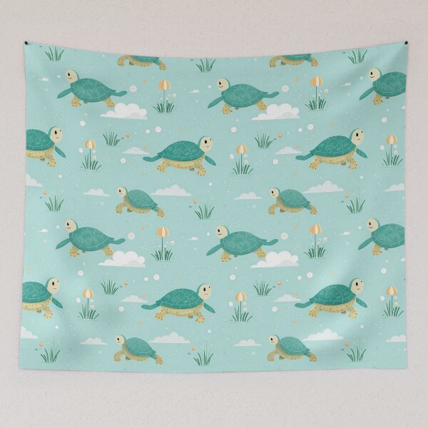 Item preview, Cute Baby turtles pattern designed and sold by TrPatternLab.