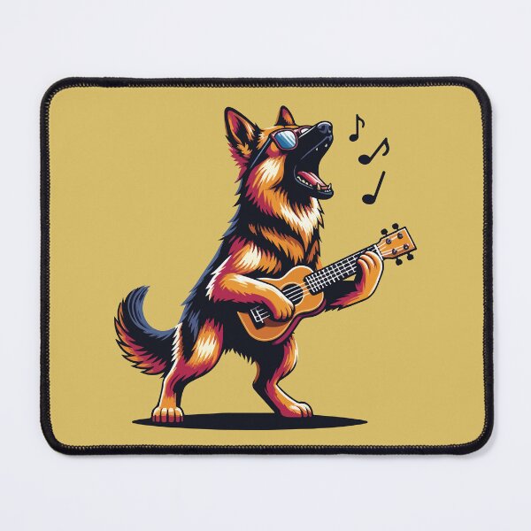 Item preview, Dog Playing Guitar Singing German Shepherd Alsatian Funny designed and sold by d247.