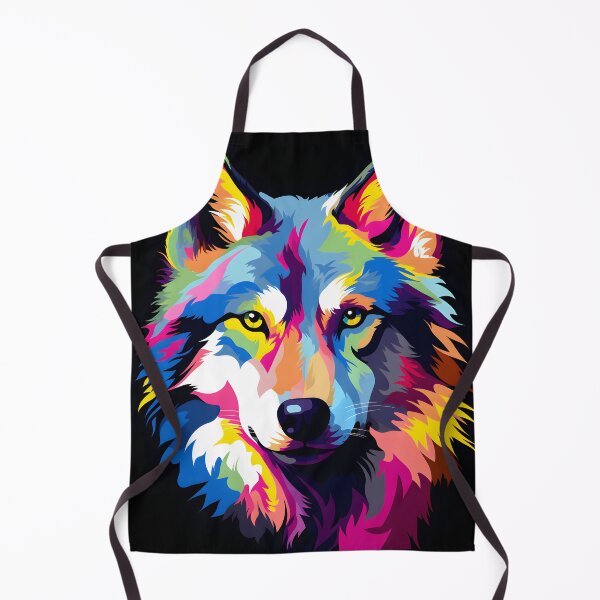 Artikelvorschau, Wolfsporträts zeichnen. Tier bunt. Tierkissen. entworfen und verkauft von formform.