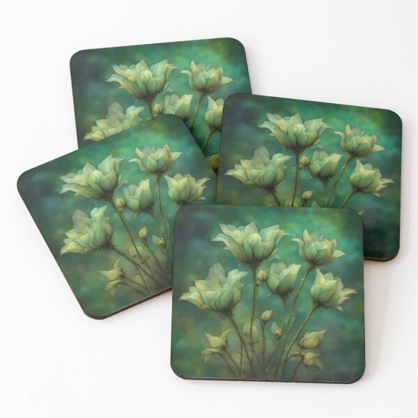 Item preview, 5 green wildflowers  designed and sold by Coolparrotgirl.