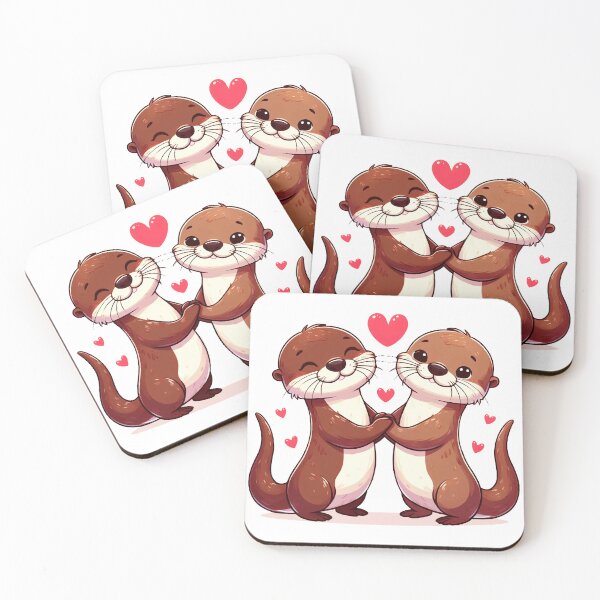 Item preview, Otters in love designed and sold by manbaito.