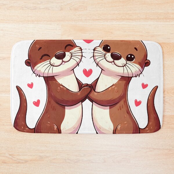 Item preview, Otters in love designed and sold by manbaito.
