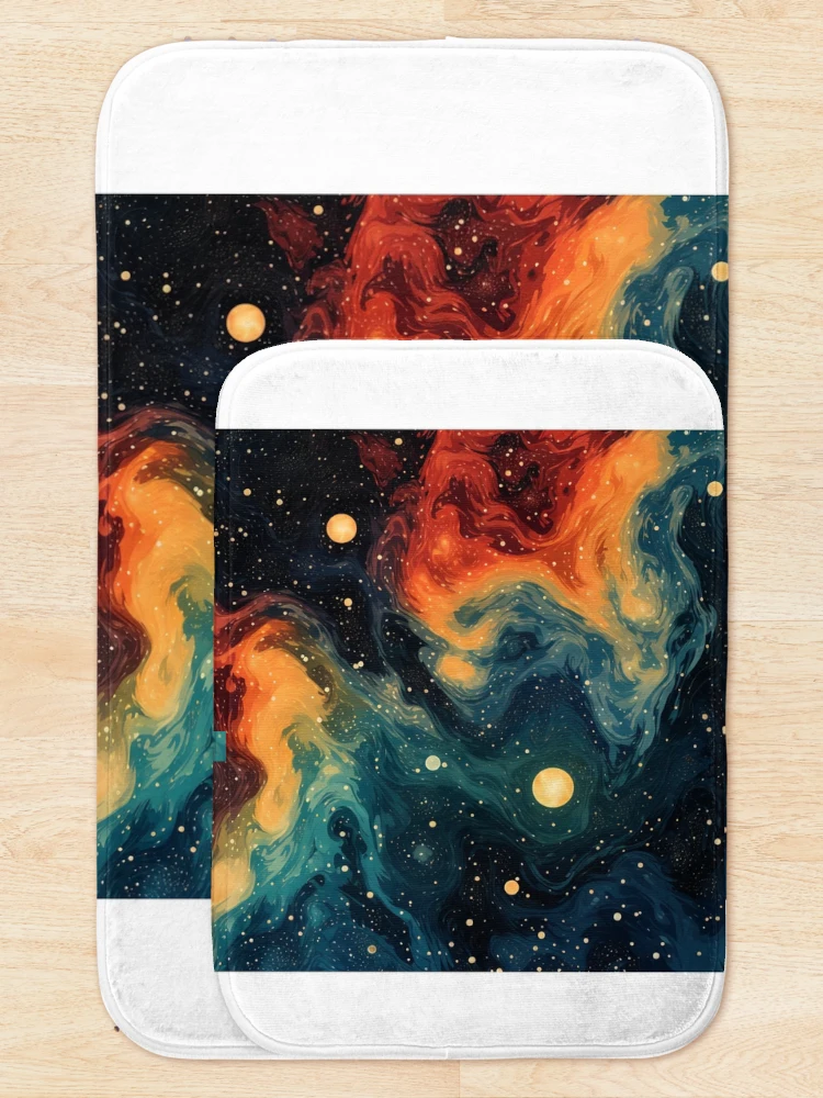 Thumbnail 5 of 6, Bath Mat, Magic galactic pattern designed and sold by SmileshareShop.