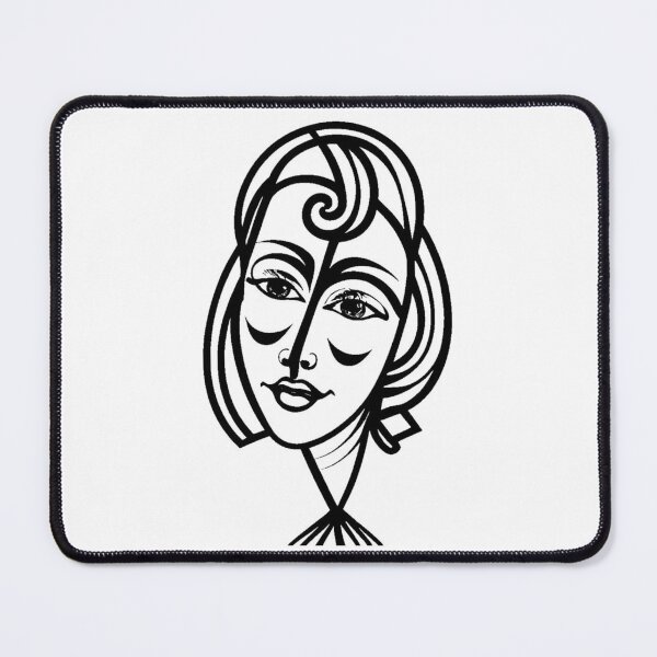Item preview, logo woman figure profile white black line drawing profil woman's face t-shirt with a woman profile black and white women's dresse designed and sold by gulka8.