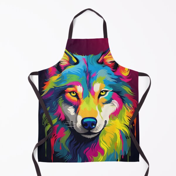 Artikelvorschau, Wolfsporträts zeichnen. Tier bunt. Tierkissen. entworfen und verkauft von formform.
