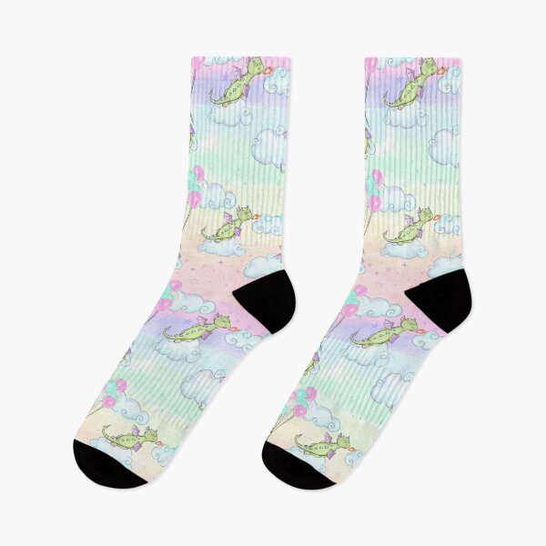 Item preview, Baby Dragon Happy Birthday Party Clouds designed and sold by CreativeBu.