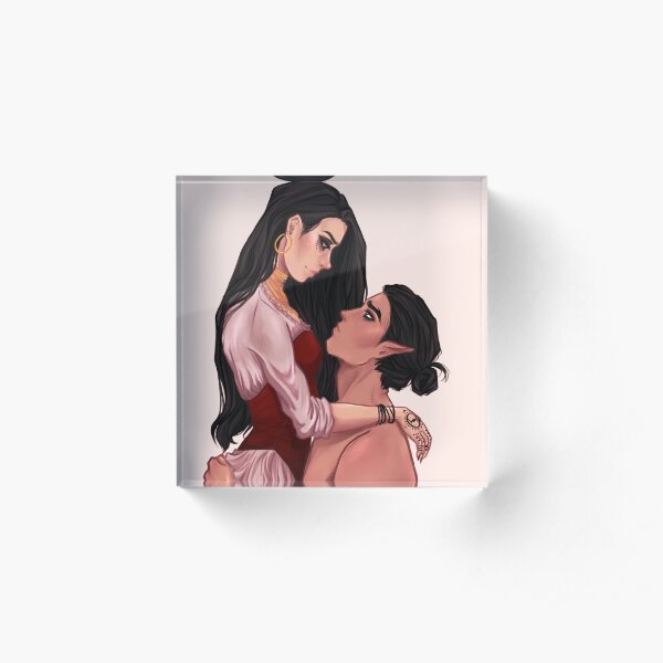 "The Fortune Teller and the Knife Thrower" Elorcan Acrylic Block