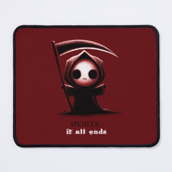 Item preview, Spoiler Alert: Grim Reaper - Dark Humor Illustration designed and sold by RuyaFab.