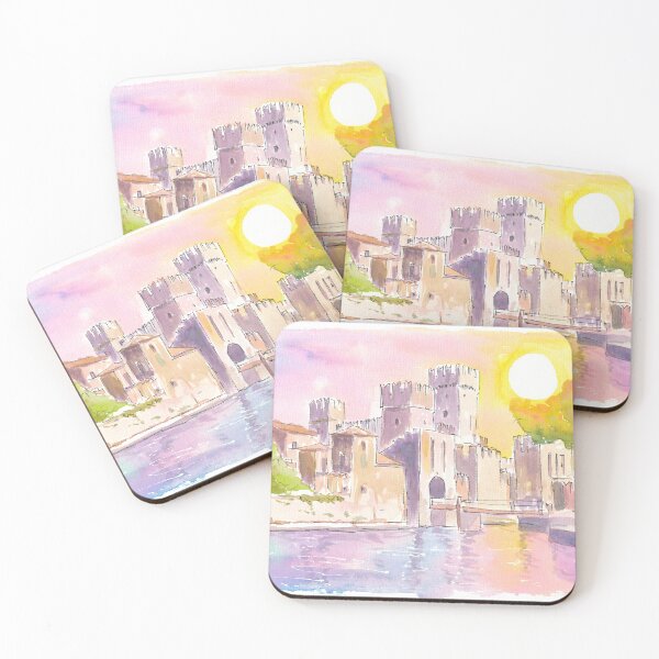 Item preview, Sirmione Scaligero Castle on Lake Garda Italy at Sunrise designed and sold by artshop77.