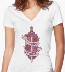 SWORD LESBIAN T-shirt col V femme