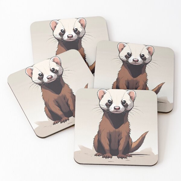 Artikelvorschau, Niedliches Frettchen auf weißem Hintergrund, perfektes Geschenk, liebe Tiere entworfen und verkauft von xiaidex.