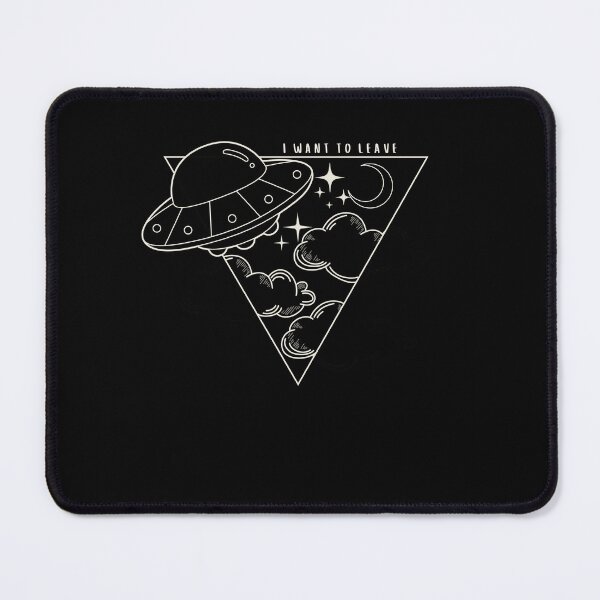 Item preview, I Want to LEAVE - lineart UFO designed and sold by Kate Made ART.