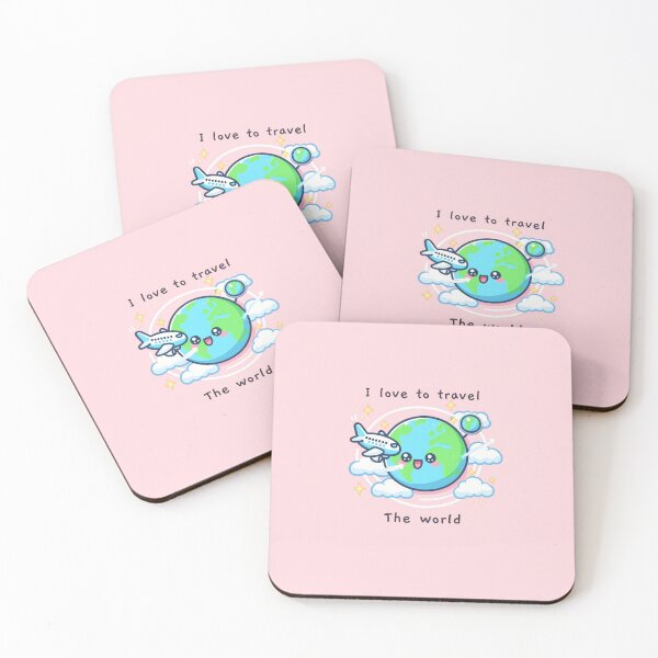 Item preview, I love to travel the world  designed and sold by KonichiwaCutie.