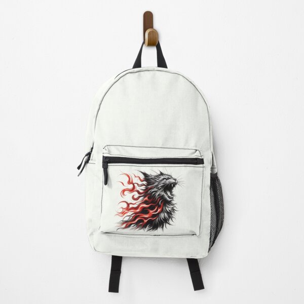 Item preview, Fiery Feline Roar - Intense Cat Illustration designed and sold by RuyaFab.