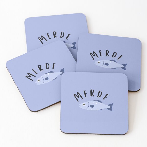 Item preview, Merde Fish French Funny Curse Jaded Fish Illustration designed and sold by franzandsabina.
