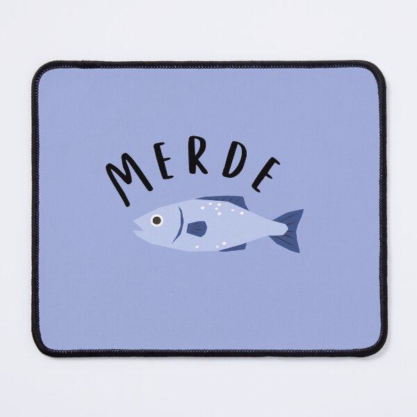 Item preview, Merde Fish French Funny Curse Jaded Fish Illustration designed and sold by franzandsabina.