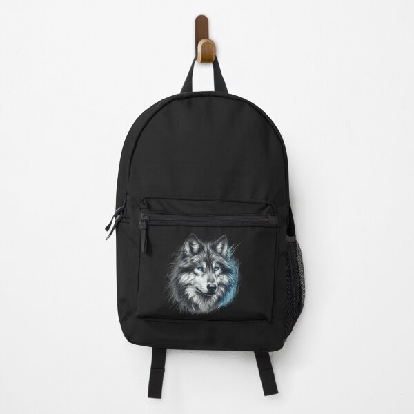 Item preview, Majestic Wolf with Blue Eyes - Canine Portrait Illustration designed and sold by RuyaFab.