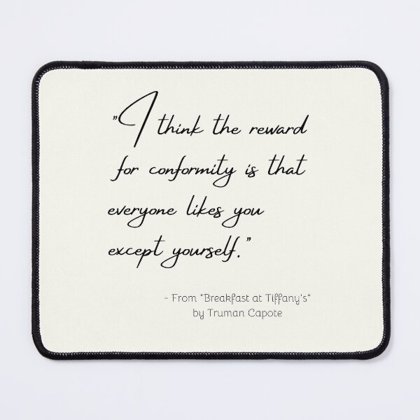 Item preview, A Quote about Individuality from "Breakfast at Tiffany's" by Truman Capote designed and sold by Poemit.