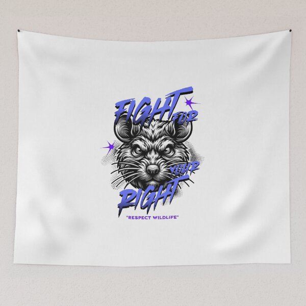 Item preview, Fight for your right respect wildlife Rat. designed and sold by INKNIK.