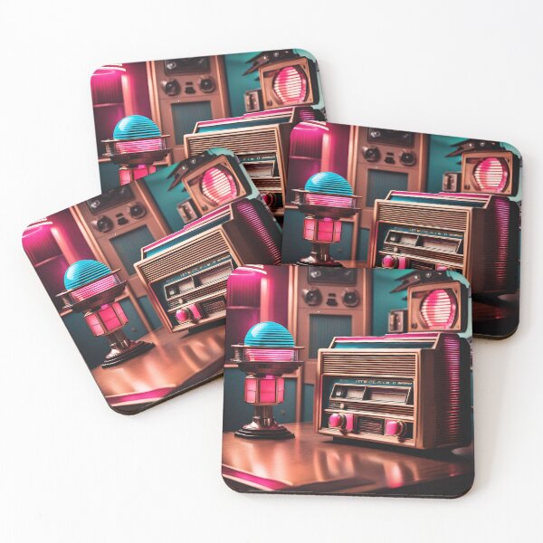Item preview, Vintage Radio Futuristic Neon designed and sold by OfftopSocial.