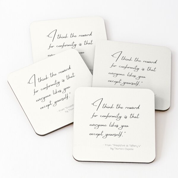 Item preview, A Quote about Individuality from "Breakfast at Tiffany's" by Truman Capote designed and sold by Poemit.