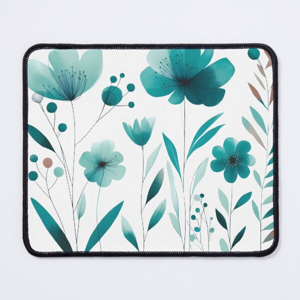 Item preview, Turquoise Floral Design designed and sold by KookyStudioArt.